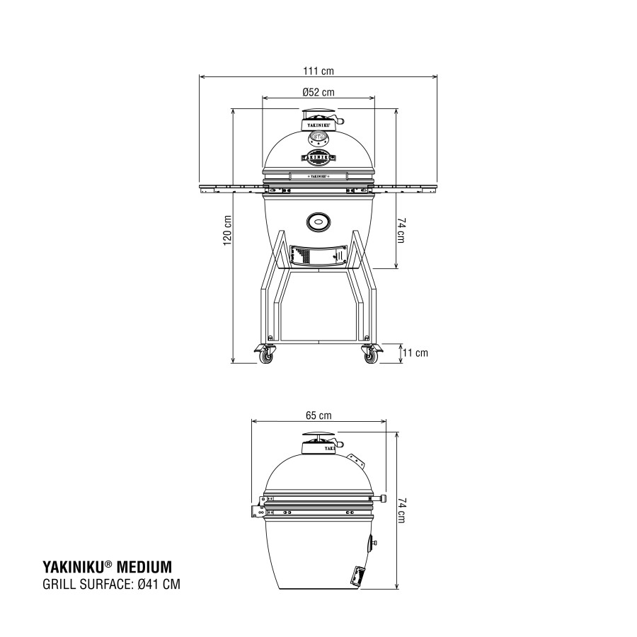 yakiniku bbq kamado 16 inch medium basis model