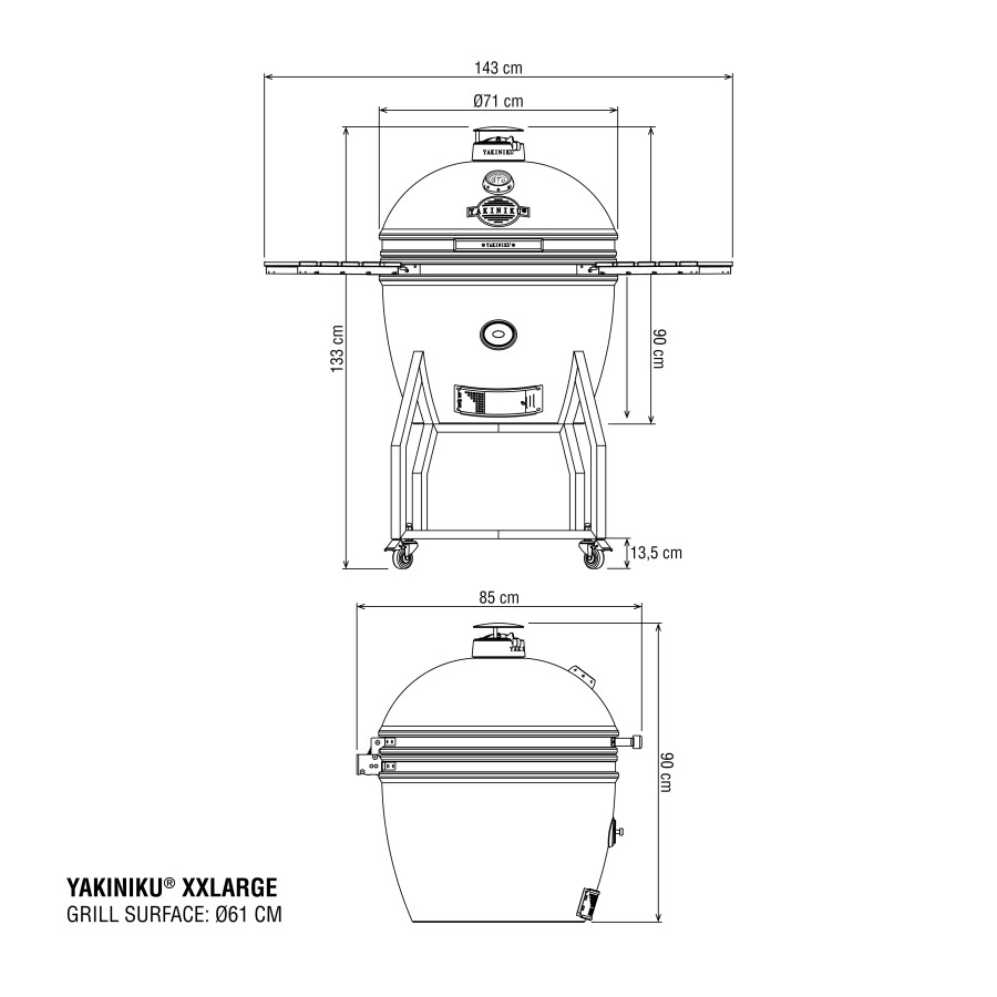 yakiniku bbq kamado 24 inch pro xxl set