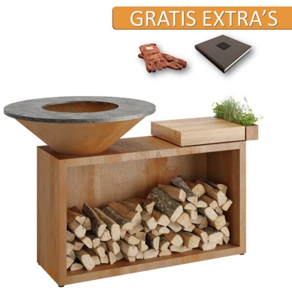 ofyr island corten 100 teak hout met gratis extra 's