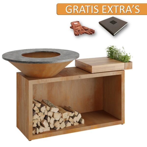 ofyr island corten 100 teak hout met gratis extra 's