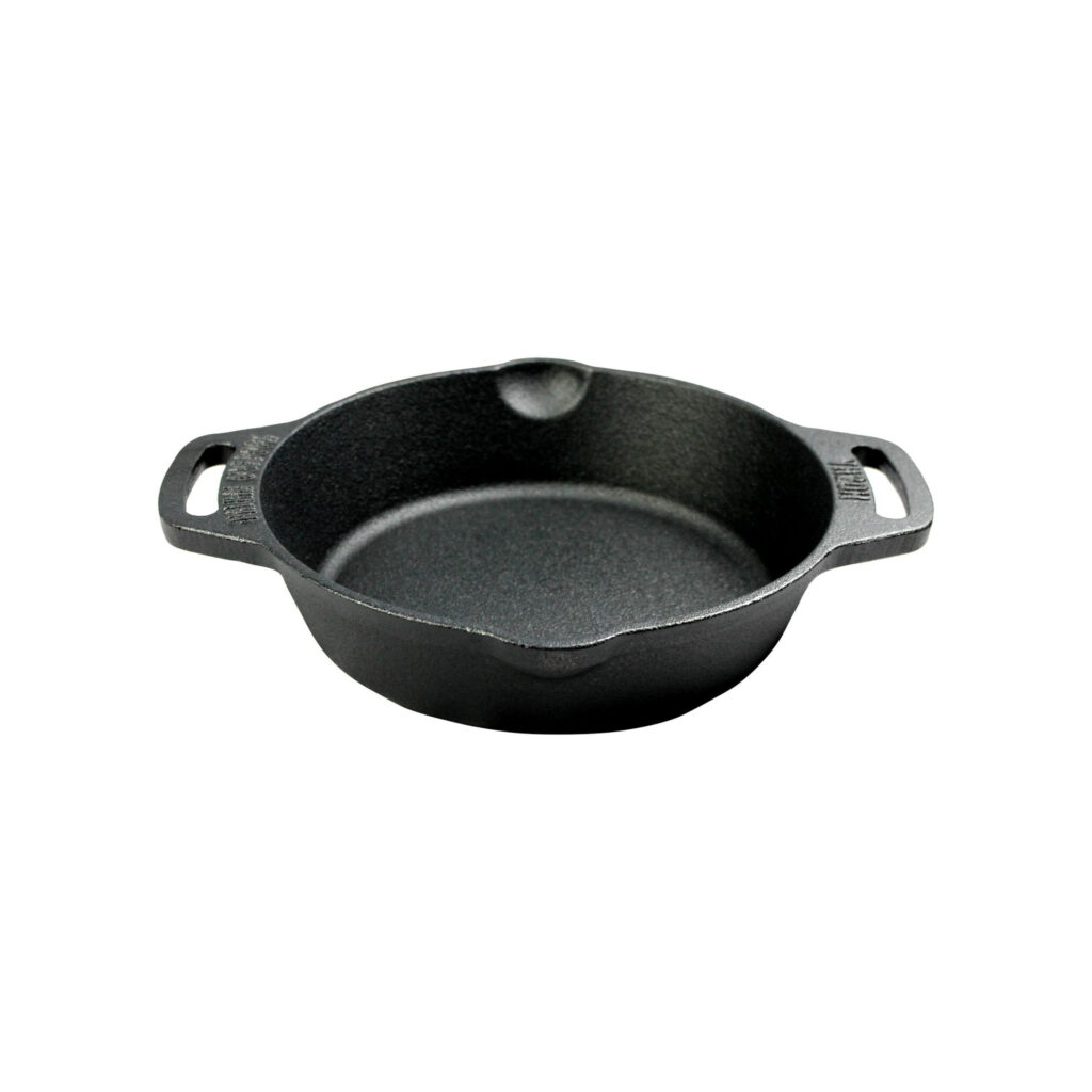 skillet gietijzer met handgrepen 20 cm