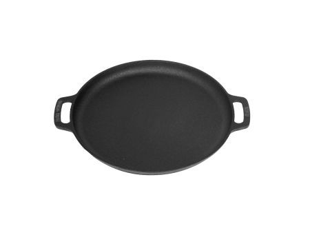 skillet plancha gietijzer met handgrepen 35 cm