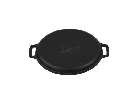 skillet plancha gietijzer met handgrepen 35 cm